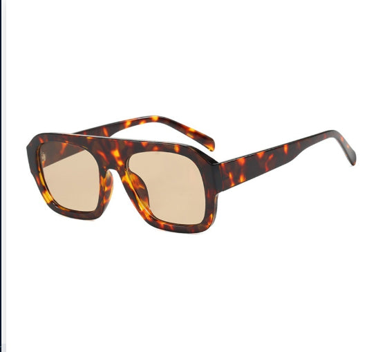 Single Bridge Large Frame Square Sunglasses